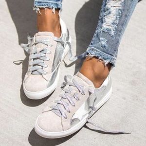 All-Star Faux Suede Metallic Sneakers by Vici 😍